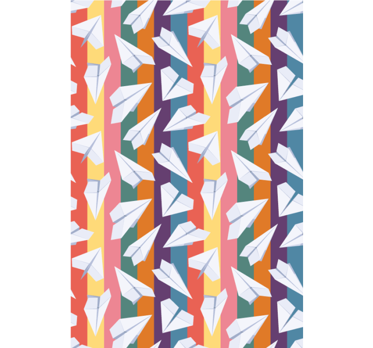 Tenda a rullo divertente volo di aeroplani di carta - TenStickers