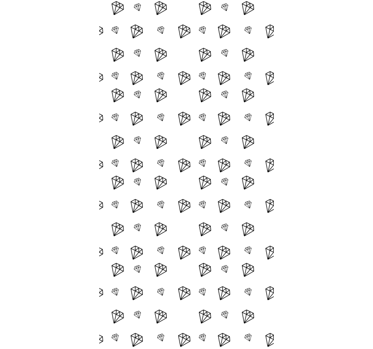 Tenda a rullo originale diamanti neri e bianchi - TenStickers