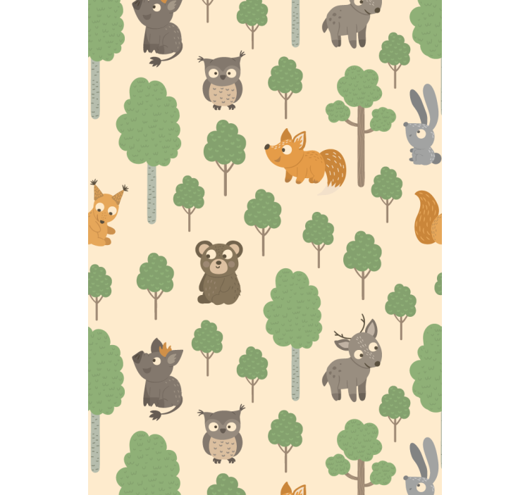 Tenda a rullo cameretta creature della foresta appena nate - TenStickers