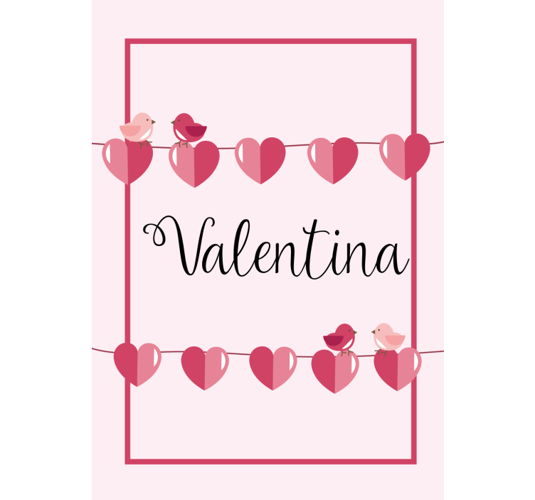 Tenda a rullo camera ragazzi cuori d'amore e nome - TenStickers