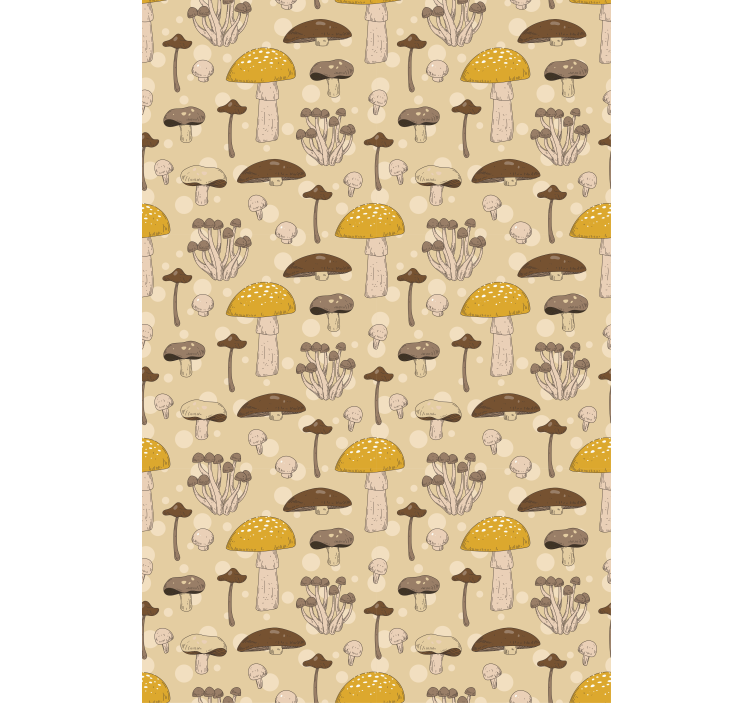 Tenda a rullo fiori e piante modello di giardino di funghi - TenStickers
