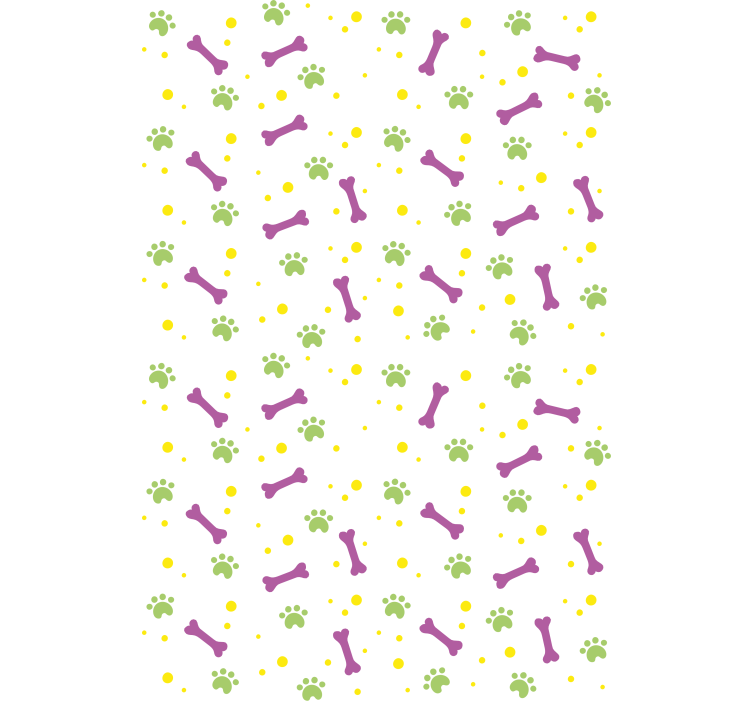 Tenda a rullo animali zampe e ossa - TenStickers