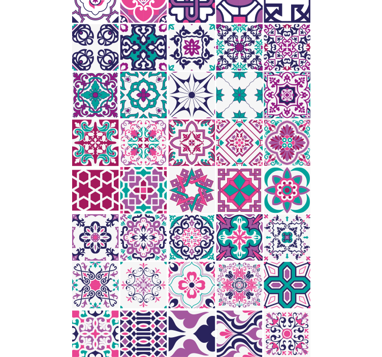 Tende a rullo motivi motivo geometrico delle piastrelle - TenStickers