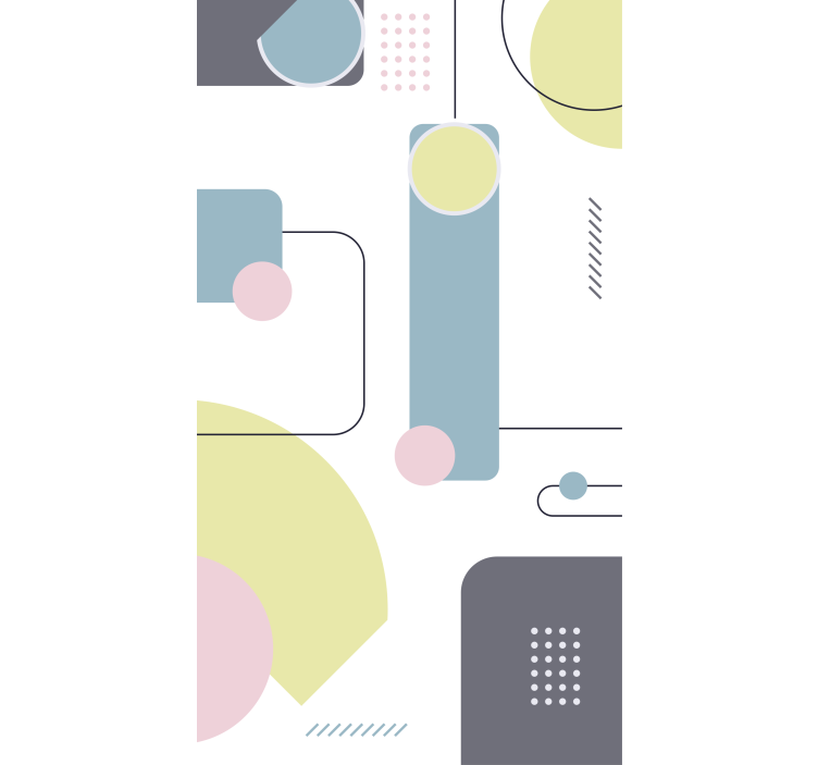 Tenda a rullo moderna gioco di forme geometriche - TenStickers