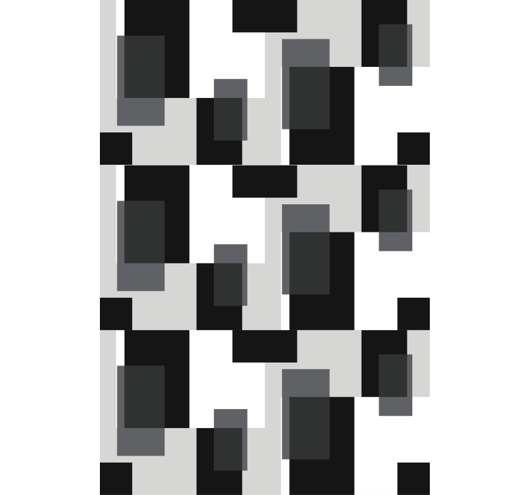 Tende a rullo moderne Blocchi di colore in bianco e nero - TenStickers