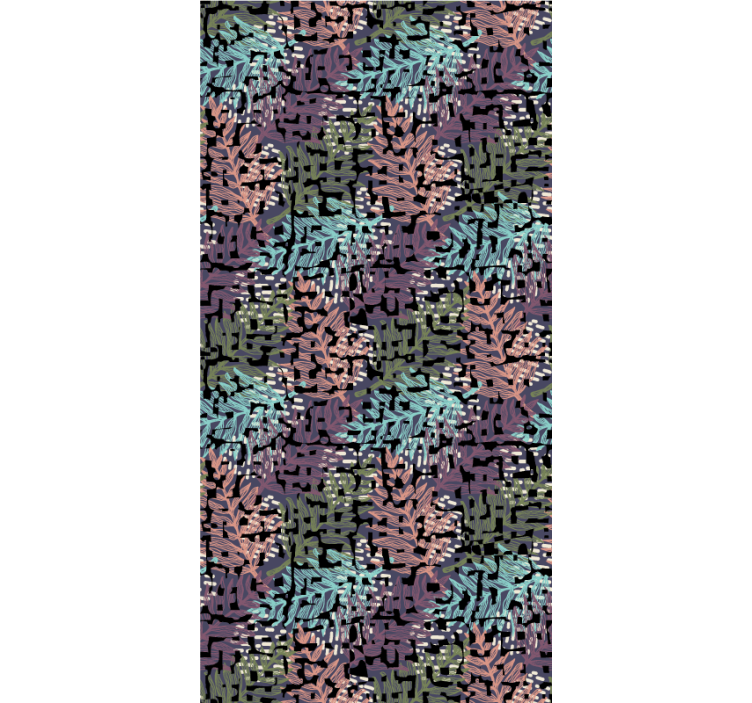 Tenda a rullo fiori e piante disegno a motivi di fogliame - TenStickers