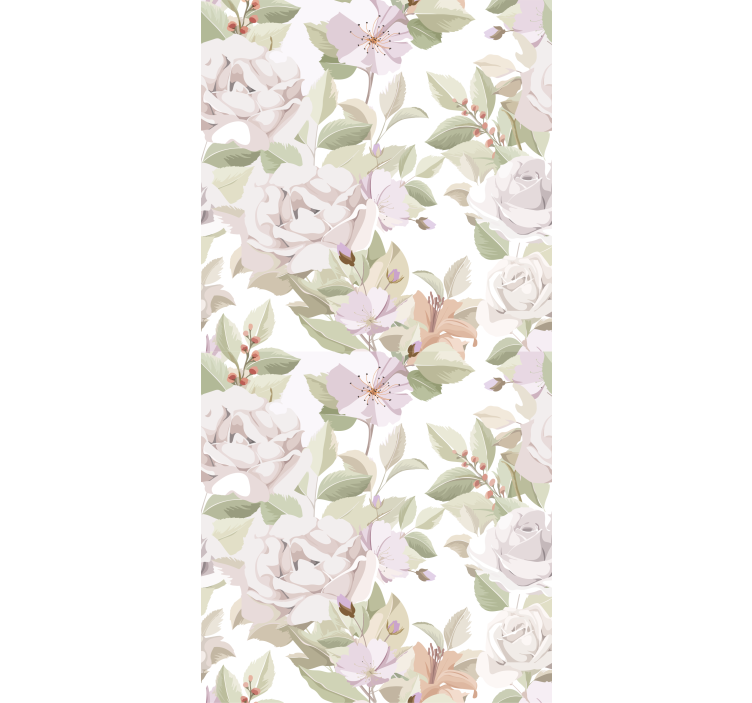 Tenda a rullo fiori graziosa composizione botanica - TenStickers