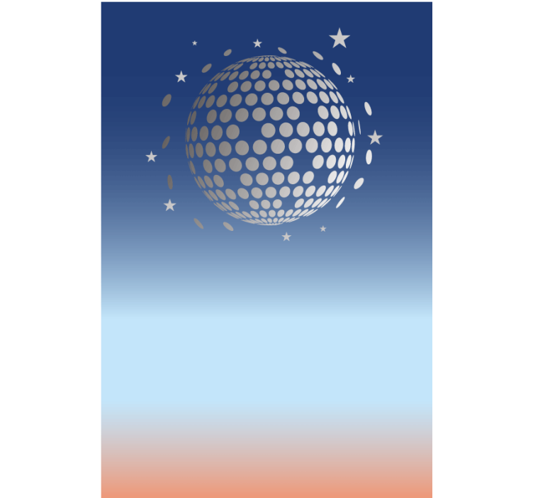 Tenda a rullo originale vista astratta della discoteca - TenStickers