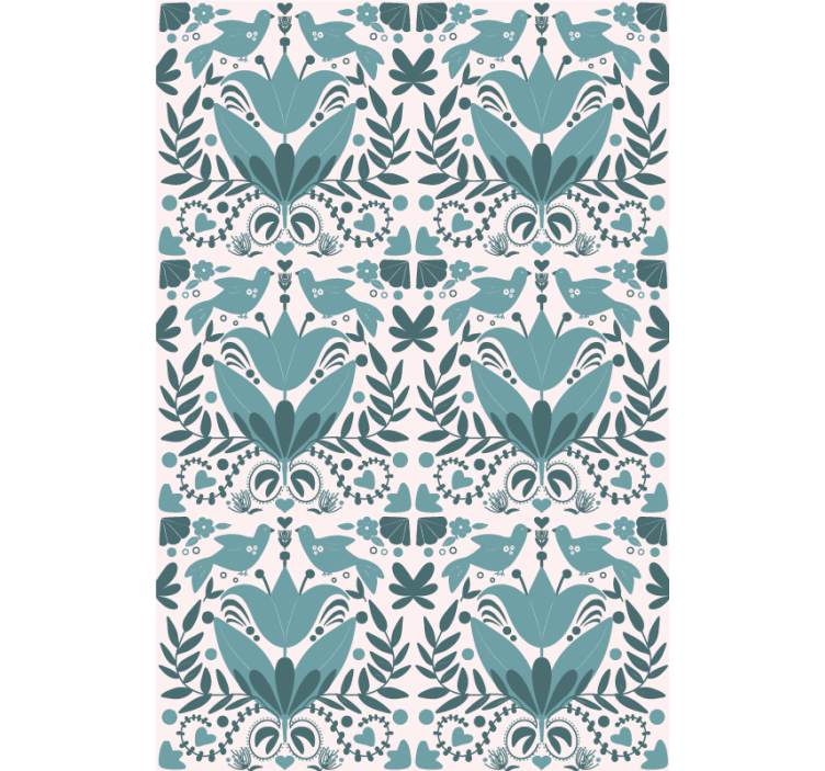 Tenda a rullo fiori e piante modello con uccelli - TenStickers