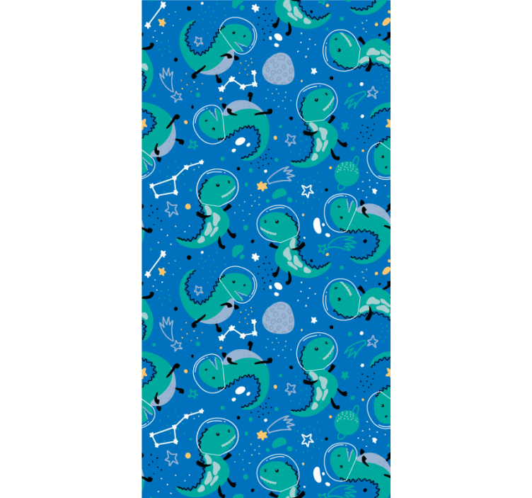 Tende a rullo Bambini Dinosauri divertenti con pianeti - TenStickers