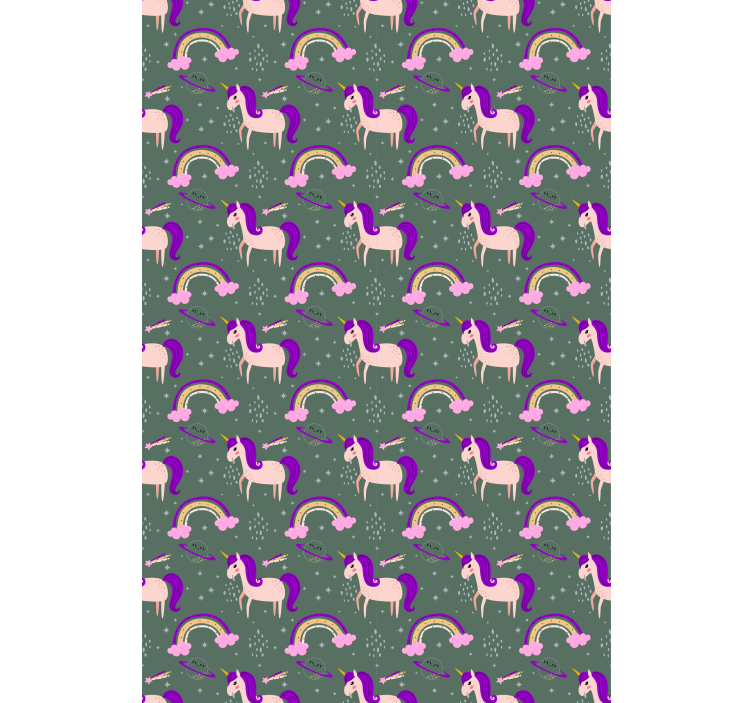 Tenda a rullo cameretta modello unicorno viola - TenStickers