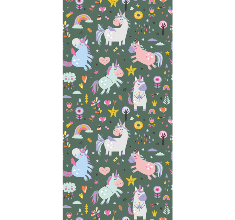 Tenda a rullo animali modelli di unicorno fantasy - TenStickers