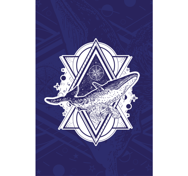 Tenda a rullo animali sagoma di balena enorme - TenStickers