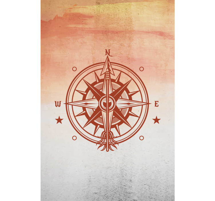 Tenda a rullo mappamondo navigazione con bussola - TenStickers