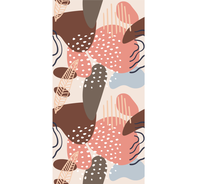 Tenda a rullo moderna forme di motivi organici - TenStickers