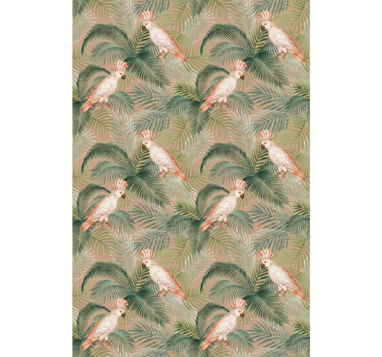 Tenda a rullo animali cacatua e foglie - TenStickers