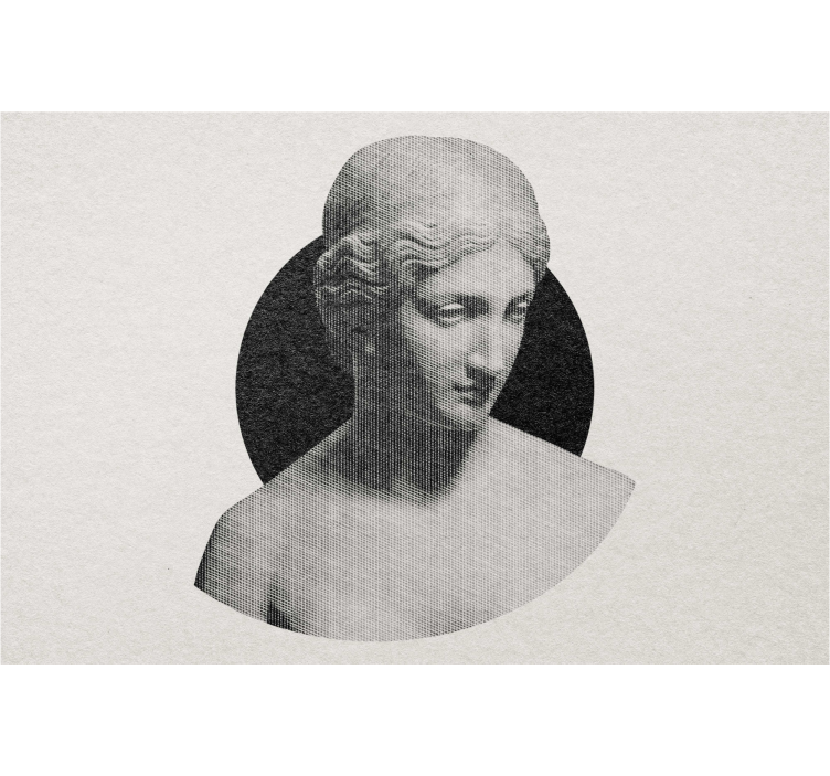 Tenda a rullo con stampa busto di scultura tradizionale - TenStickers