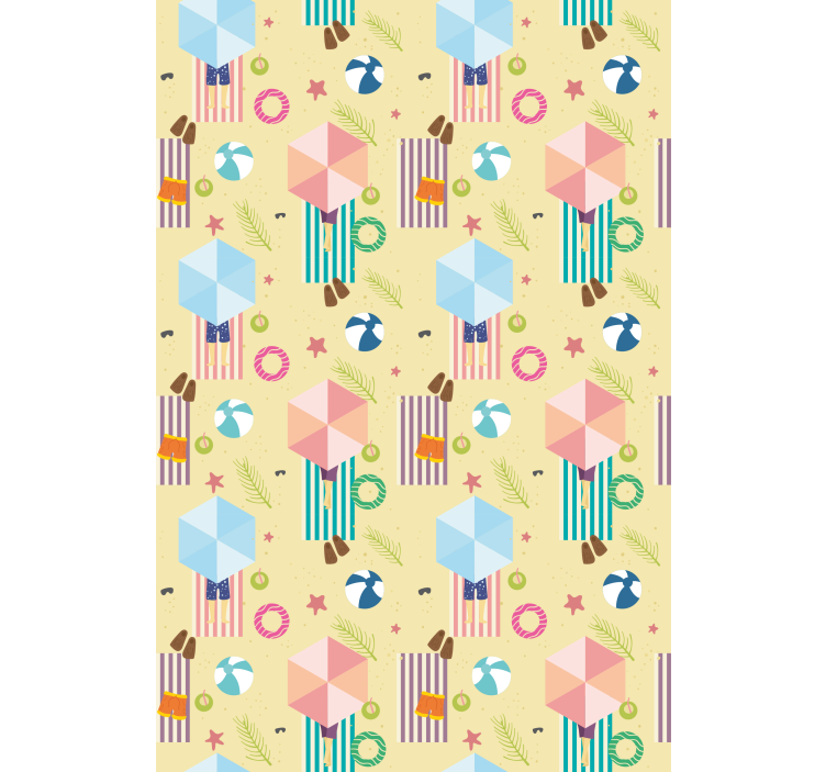 Tenda a rullo divertente motivo ombrellone da spiaggia - TenStickers