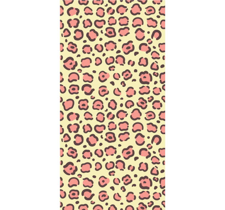 Tenda a rullo animali leopardo rosa e giallo - TenStickers