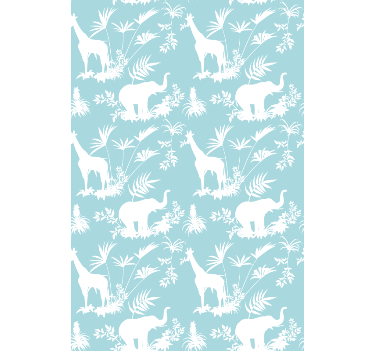 Tenda a rullo animali elefanti e giraffe - TenStickers