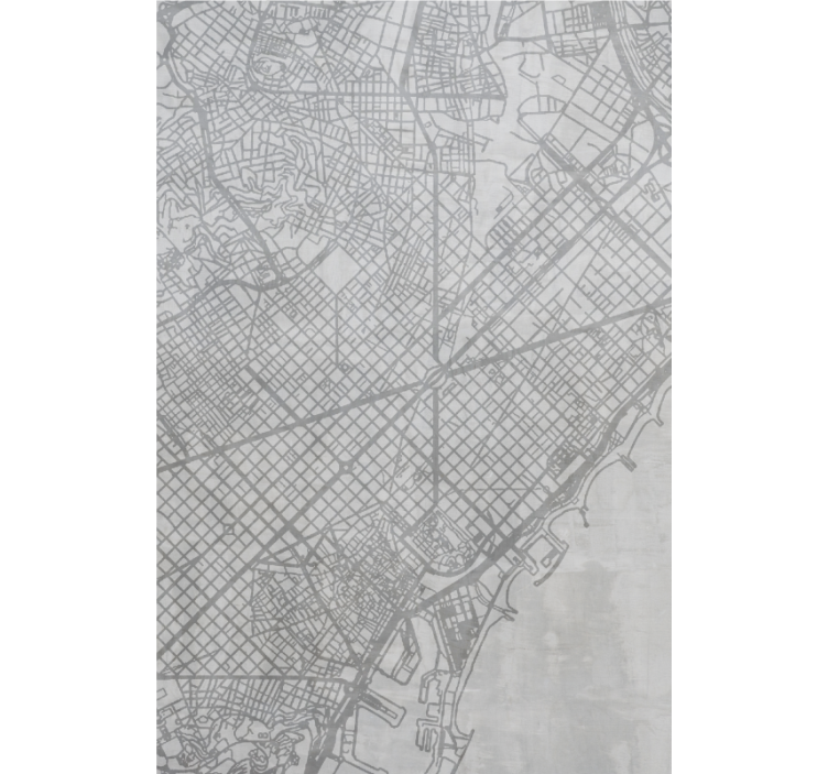 Tenda a rullo mappamondo modello di mappa della città - TenStickers