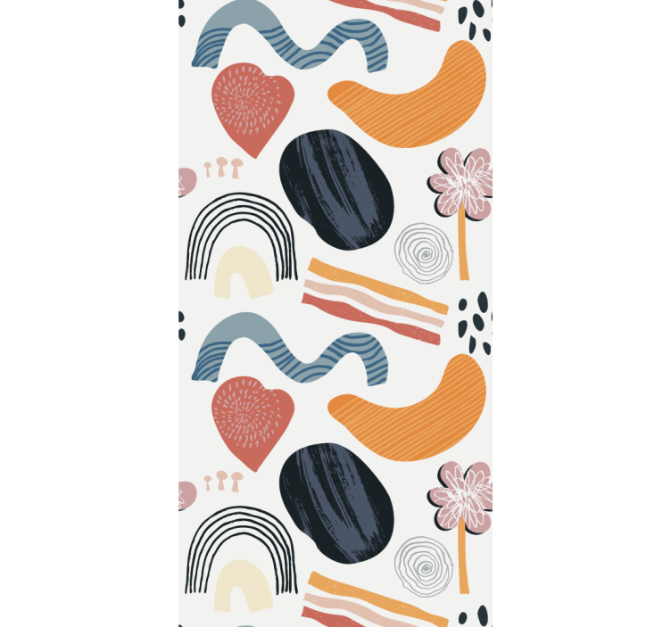 Tenda a rullo con stampa forme pastello astratte - TenStickers