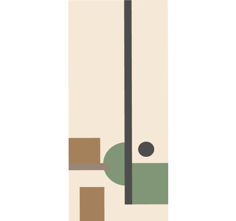 Tenda a rullo moderna composizione astratta geometrica - TenStickers