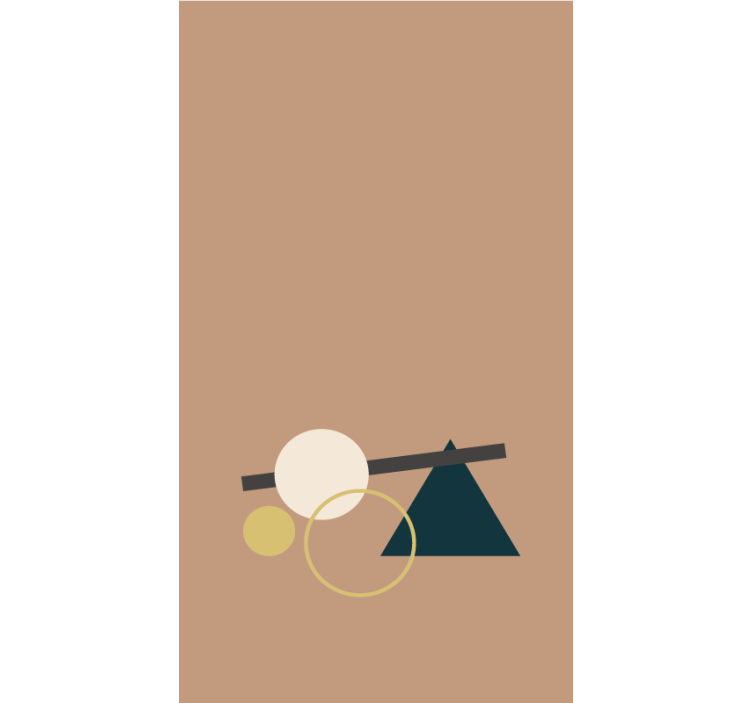 Tenda a rullo moderna equilibrio delle forme geometriche - TenStickers