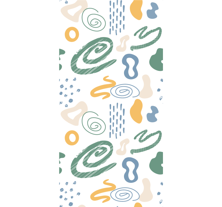 Tenda a rullo moderna forme astratte dipinte - TenStickers