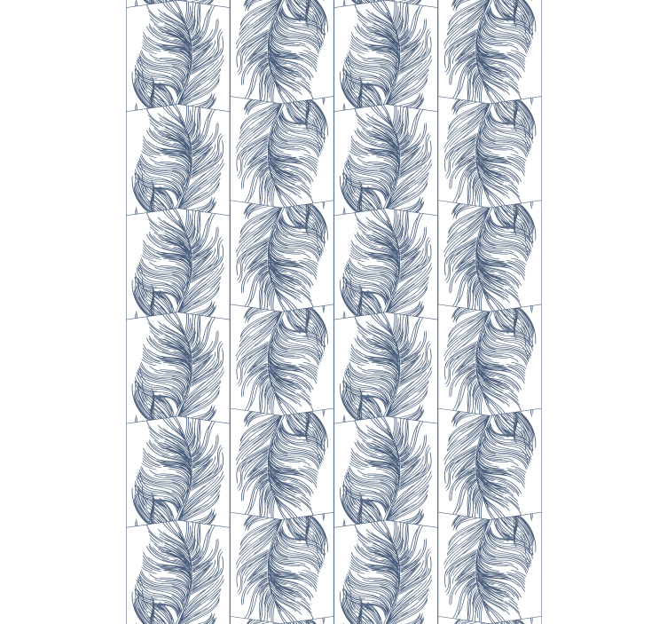 Tenda a rullo fiori e piante foglie beige stilizzate - TenStickers