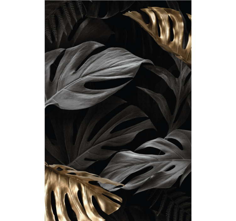 Tenda a rullo elegante grandi foglie tropicali - TenStickers