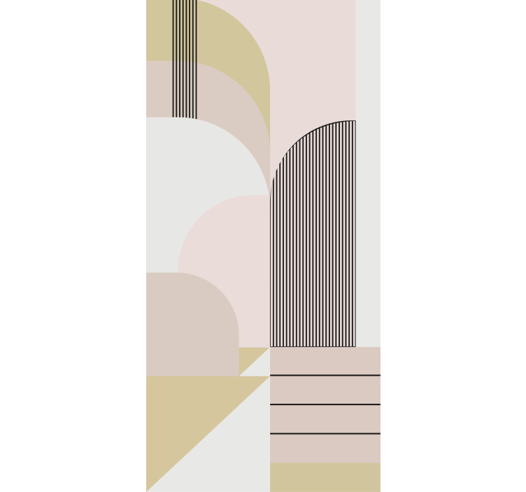 Tenda a rullo moderna disegno di curva geometrica - TenStickers