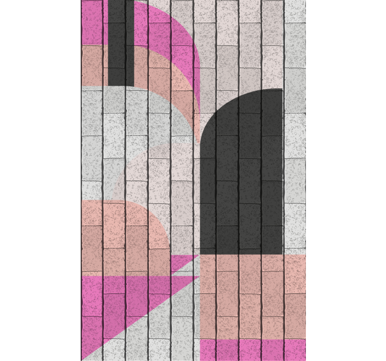 Tenda a rullo moderna modello di architettura geometrica - TenStickers