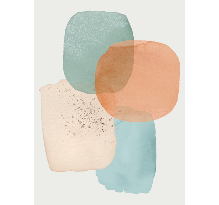 Tenda a rullo moderna macchie di colore geometriche - TenStickers