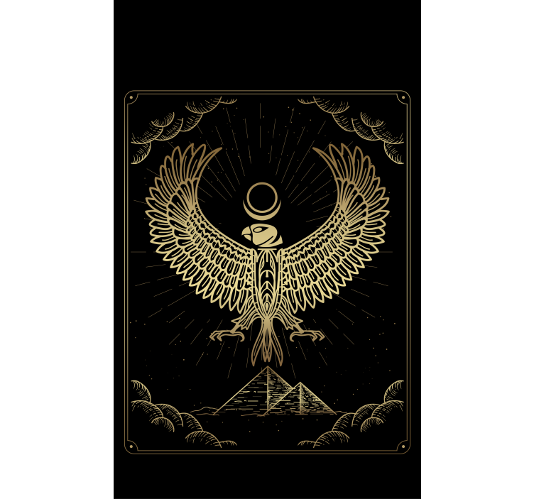 Tenda a rullo originale simbolo del falco dorato - TenStickers