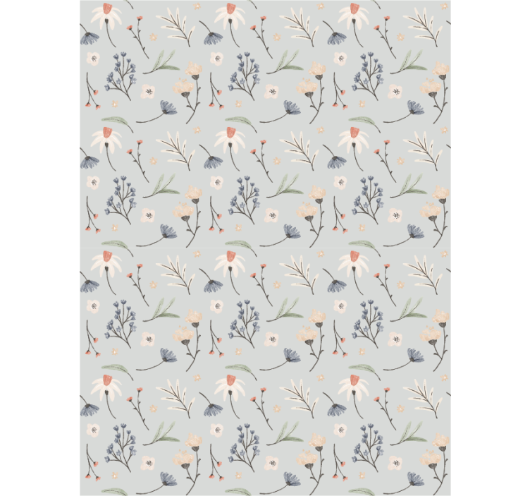 Tenda a rullo fiori elementi delicati - TenStickers