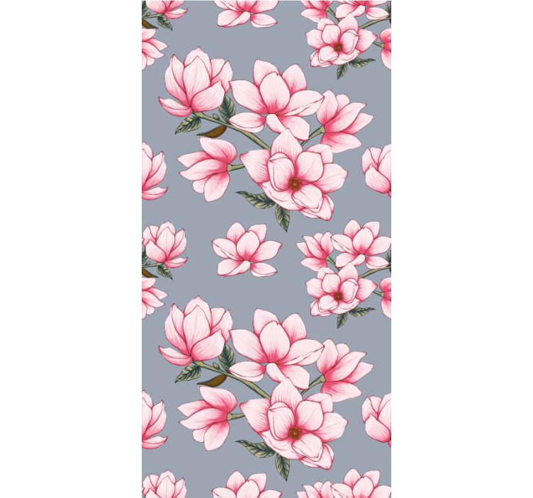Tenda a rullo fiori e piante modello di fiore di magnolia - TenStickers