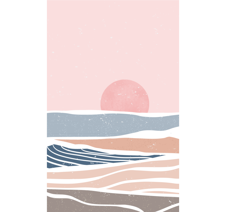 Tende a rullo più vintage onde serene del tramonto - TenStickers