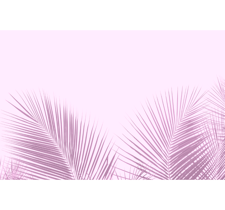 Tenda a rullo sala da pranzo sagoma di foglia di palma - TenStickers