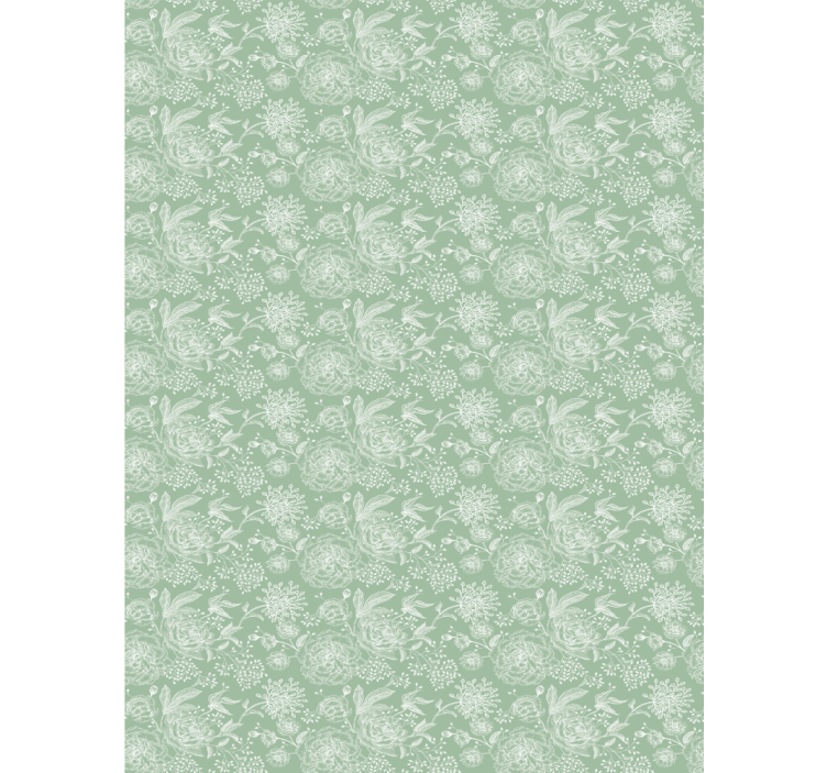 Tenda a rullo fiori e piante elementi vegetali delicati - TenStickers