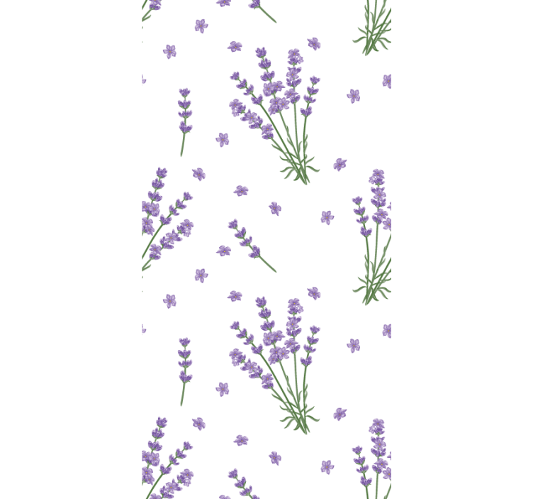 Tenda a rullo fiori e piante motivo lavanda - TenStickers