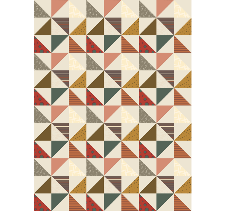 Tende a rullo più vintage Patchwork geometrico - TenStickers