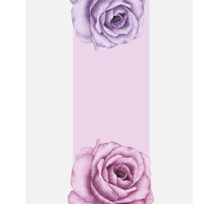 Tenda a rullo fiori e piante accento rosa viola - TenStickers