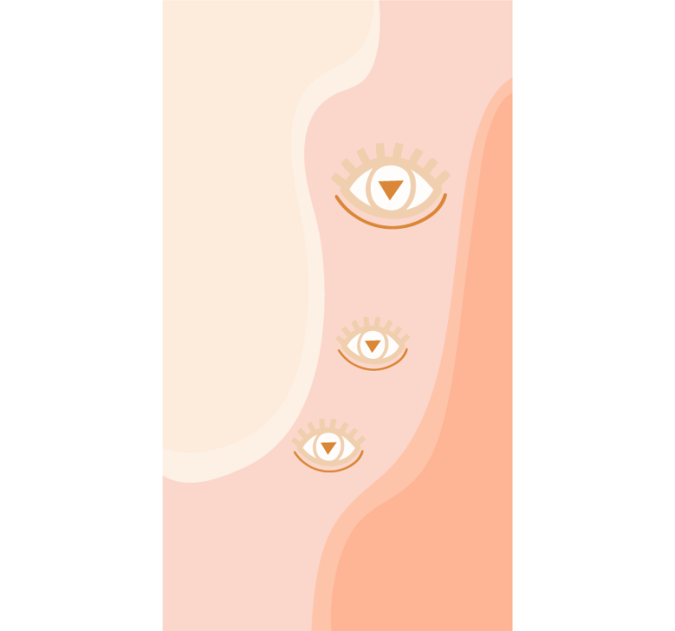 Tenda a rullo originale occhi in morbide onde - TenStickers