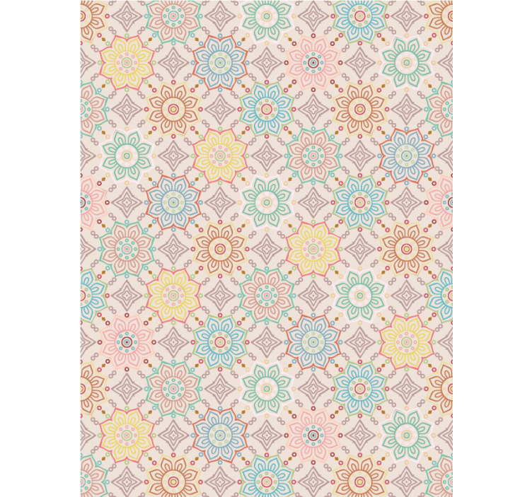 Tenda a rullo fiori concetto di fioritura vibrante - TenStickers