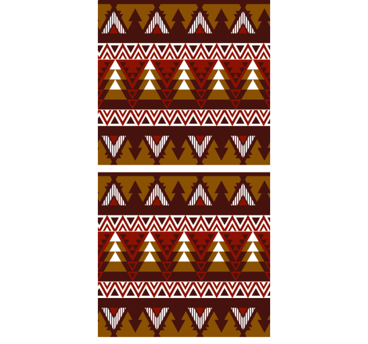 Tenda a rullo stile nordico motivo geometrico della foresta - TenStickers