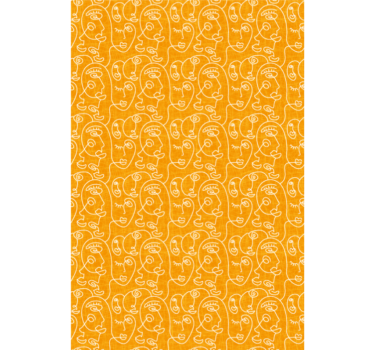 Tenda a rullo con stampa modelli di volti stilizzati - TenStickers