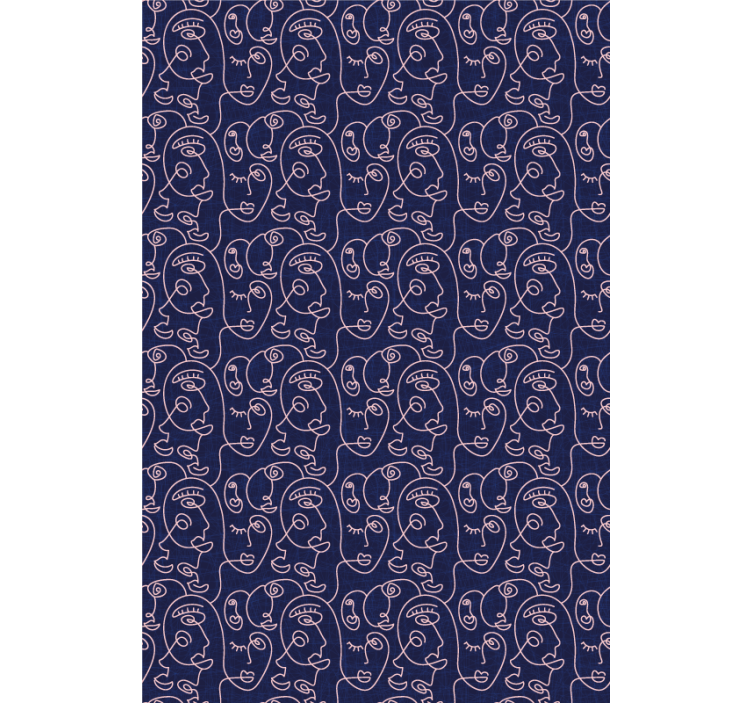 Tenda a rullo con stampa modello astratto del viso - TenStickers