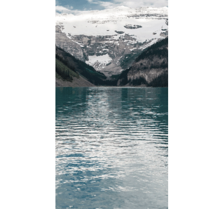 Tenda a rullo originale riflessi del lago di montagna - TenStickers