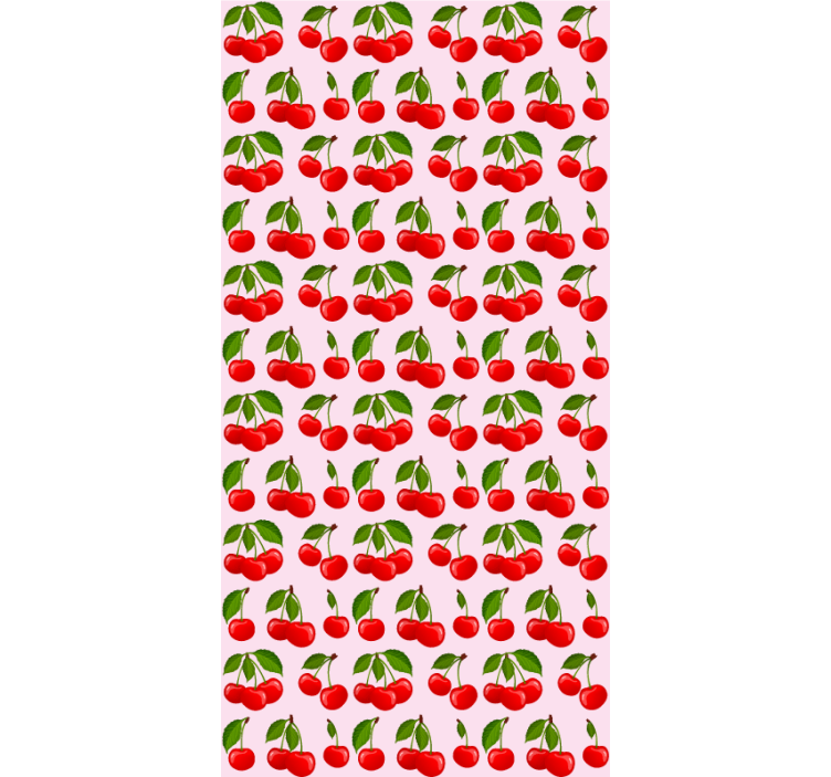 Tenda a rullo cucina modello ciliegia rossa - TenStickers